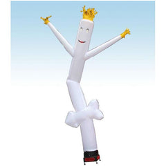 18' White Arrow Fly Guy Inflatable Tube Man with Blower by Party Tents
