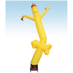 18' Yellow Arrow Fly Guy Inflatable Tube Man with Blower by Party Tents