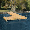 Image of PlayStar Docking & Anchoring 4'x6' Pre-Built Standard Roll In Dock with Wood Frame & Top by Playstar 781880227427 PS 24055 4'x6' Pre-Built Standard Roll Dock Wood Frame Top by Playstar PS 24055