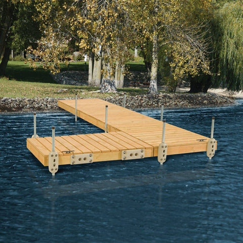 PlayStar Docking & Anchoring 4'x6' Pre-Built Standard Stationary Dock with Wood Frame & Top by Playstar 781880227434 PS 24054 4'x6' Pre-Built Standard Stationary Dock Wood Frame Top Playstar 