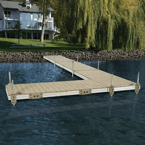 PlayStar Docking & Anchoring Aluminum Floating Dock Kit W/Resin Top - 4'X10' - Pre-Built by Playstar 781880228912 PS 25053 Aluminum Floating Dock Kit Resin Top 4'X10'Pre-Built Playstar PS 25053