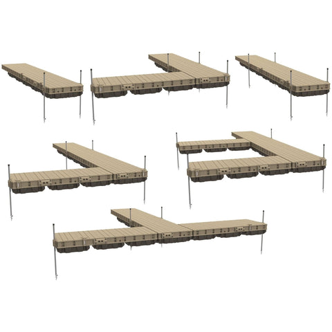 PlayStar Docking & Anchoring Premium Frame Floating Dock Kit W/Resin Top 4'X10' - Build It Yourself by Playstar 781880227816 KT 13223 Premium Frame Floating Dock Kit W/Resin Top 4'X10' Build It Yourself