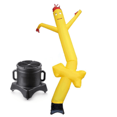 12' Fly Guy Inflatable Tube Man with Blower - Yellow Arrow by POGO