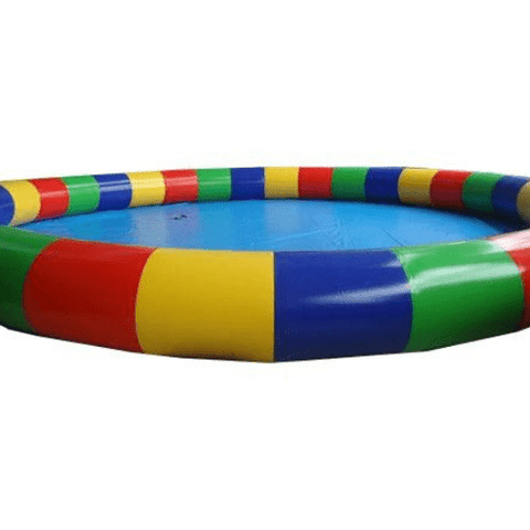 POGO Big Games 24' Round Shallow Zorb Ball Inflatable Pool with Blower by POGO 754972329484 5093 24' Round Shallow Zorb Ball Inflatable Pool with Blower SKU#5093