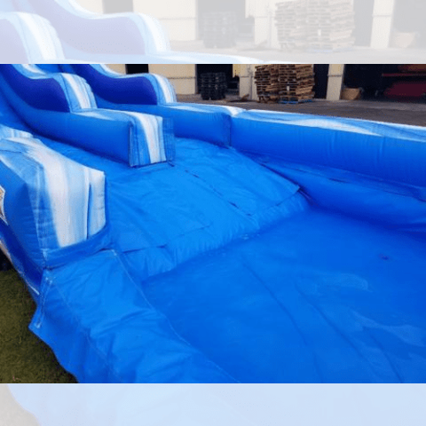 POGO Bounce Blowers & Accessories 22' Blue Marble Wet / Dry Splash Pool Inflatable Slide by POGO 754972363488 4946