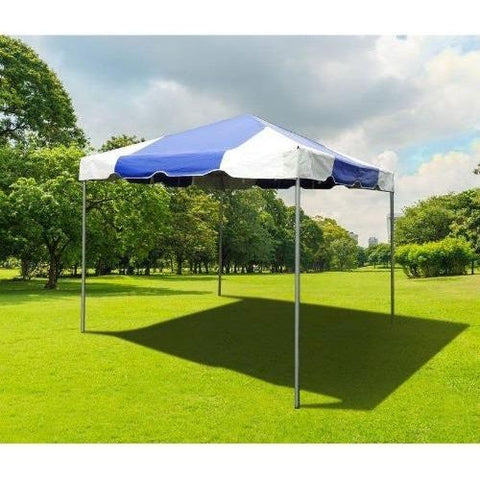 POGO Canopy Tents & Pergolas 10' x 10' Blue PVC Weekender West Coast Frame Party Tent by POGO 754972302661 5439
