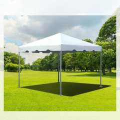 10' x 10' White PVC Weekender West Coast Frame Party Tent by POGO