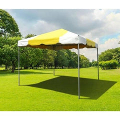 POGO Canopy Tents & Pergolas 10' x 10' Yellow PVC Weekender West Coast Frame Party Tent by POGO 754972306904 5448