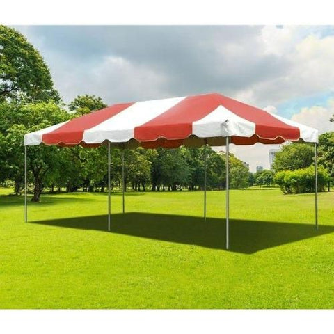 POGO Canopy Tents & Pergolas 10' x 20' Red PVC Weekender West Coast Frame Party Tent by POGO 754972318921 5749