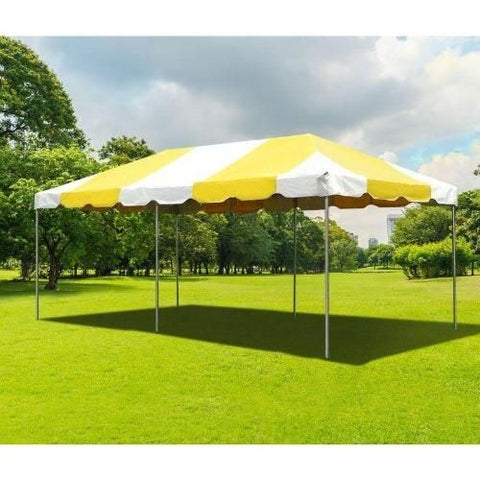 POGO Canopy Tents & Pergolas 10' x 20' Yellow PVC Weekender West Coast Frame Party Tent by POGO 754972318983 5750