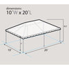 Image of POGO Canopy Tents & Pergolas 10' x 20' Yellow PVC Weekender West Coast Frame Party Tent by POGO 754972318983 5750
