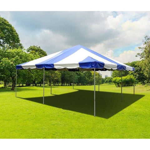 POGO Canopy Tents & Pergolas 20' x 20' Blue PVC Weekender West Coast Frame Party Tent by POGO 754972319065 5909