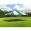 Image of POGO Canopy Tents & Pergolas 20' x 20' Green & White Weekender Standard Canopy Pole Tent by POGO 754972316378 3928