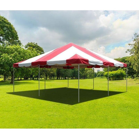 POGO Canopy Tents & Pergolas 20' x 20' Red PVC Weekender West Coast Frame Party Tent by POGO 754972319720 5911