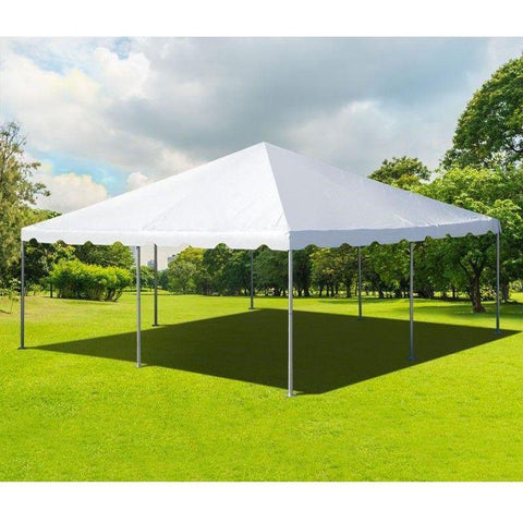 POGO Canopy Tents & Pergolas 20' x 20' White PVC Weekender West Coast Frame Party Tent by POGO 754972319058 5612