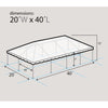 Image of POGO Canopy Tents & Pergolas 20' x 40' Blue PVC Weekender West Coast Frame Party Tent by POGO 754972310888 5917