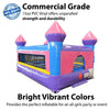 Image of POGO Commercial Bouncers 12'4" Junior Pink Castle Indoor Bounce House with Blower by POGO 14' Rainbow Modular Bounce House with Blower by POGO SKU# 6998