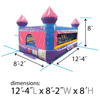 Image of POGO Commercial Bouncers 12'4" Junior Pink Castle Indoor Bounce House with Blower by POGO 2077 12'4" Junior Pink Castle Indoor Bounce House w Blower by POGO SKU#2077