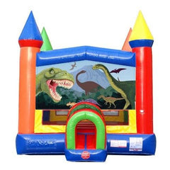 POGO Commercial Bouncers 14' Rainbow Modular Bounce House with Blower and Dinosaur Art Panel by POGO 754972336567 7492 14' Rainbow Modular Bounce House with Blower and Dinosaur Art Panel 