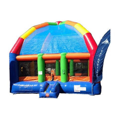 18'H Big Bubba Giant Rainbow Bounce House with Blower by POGO