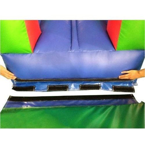 POGO Commercial Bouncers Modern Rainbow Castle Inflatable Bounce House with Blower by POGO 754972336550 2055 Modern Rainbow Castle Inflatable Bounce House with Blower by POGO 2055