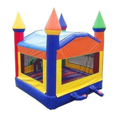 15.5' H Modern Rainbow Castle Inflatable Bounce House with Blower by POGO
