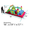 Image of POGO Inflatable Bouncers 7' Backyard Kids Rainbow Castle Inflatable Obstacle Course Race by POGO 9.5'H Backyard Kids Inflatable Water Slide Cannon Pool POGO SKU# 5119