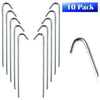 Image of POGO Inflatable Bouncer Accessories 5/16" x 10" Steel Hook Tarp Stakes (10) Pack by POGO 754972305228 1903 5/16" x 10" Steel Hook Tarp Stakes (10) Pack by POGO SKU# 1903