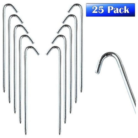 POGO Inflatable Bouncer Accessories 5/16" x 10" Steel Hook Tarp Stakes (5) Pack by POGO 1878 5/16" x 10" Steel Hook Tarp Stakes (5) Pack by POGO SKU# 1878