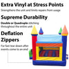 Image of POGO Inflatable Bouncers 10'H Compact Kids Rainbow Bounce House with Blower by POGO 754972354868 1891 10'H Compact Kids Rainbow Bounce House with Blower by POGO SKU# 1891