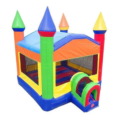 10'H Compact Kids Rainbow Bounce House with Blower by POGO
