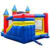 Image of POGO Inflatable Bouncers 11.5'H Crossover Rainbow Inflatable Bounce House Side Slide Combo with Blower, Backyard Party Package by POGO 754972316996 5520 11.5'H Crossover Rainbow Bounce House Side Slide Combo Blower