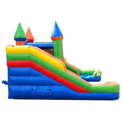 POGO Inflatable Bouncers 11'H Crossover Rainbow Double Water Slide Bounce House with Blower, Backyard Party Package by POGO 754972361064 5516 11'H Crossover Rainbow Double Water Slide Bounce House with Blower