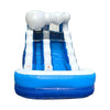 Image of POGO Inflatable Bouncers 12'H Crossover Blue Wave Inflatable Water Slide with Blower by POGO 840344502965 6184