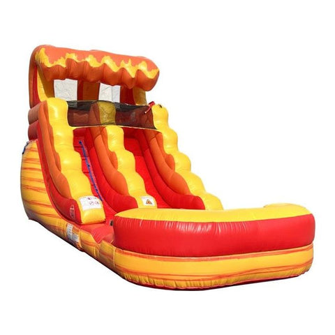 POGO Inflatable Bouncers 12'H Crossover Fire Marble Inflatable Water Slide with Blower by POGO 840344502972 6245