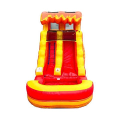 12'H Crossover Fire Marble Inflatable Water Slide with Blower by POGO