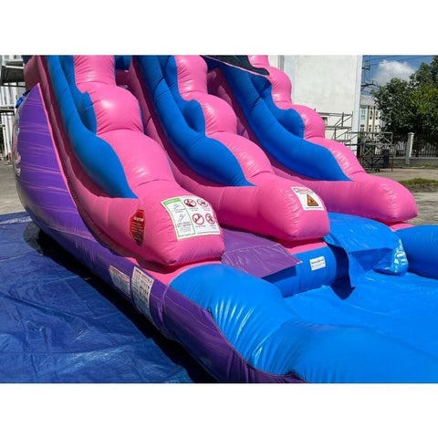 POGO Inflatable Bouncers 12'H Crossover Pink Unicorn Inflatable Water Slide by POGO 840344502996 6169