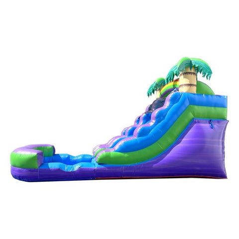 POGO Inflatable Bouncers 12'H Crossover Purple Marble Tropical Inflatable Water Slide with Blower by POGO 840344502989 6246 12'H Crossover Purple Marble Tropical Inflatable Slide Blower POGO