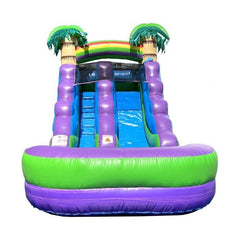 12'H Crossover Purple Marble Tropical Inflatable Water Slide with Blower by POGO