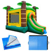 Image of 12'H Crossover Tropical Bounce House Slide with Blower, Backyard Party Package by POGO