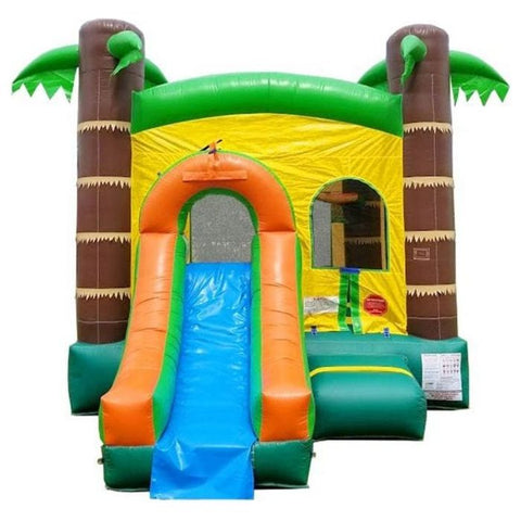 12'H Crossover Tropical Bounce House Slide with Blower, Backyard Party Package by POGO