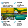 Image of POGO Inflatable Bouncers 12'H Crossover Tropical Bounce House with Blower, Backyard Party Package by POGO 781880284093 5506 12'H  Crossover Tropical Bounce House Blower Backyard Party POGO 5506