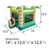 Image of POGO Inflatable Bouncers 12'H Modular Tropical Inflatable Bounce House with Blower and Jungle Art Panel by POGO 1988 12'H Modular Tropical Bounce House with Blower and Jungle Art Panel