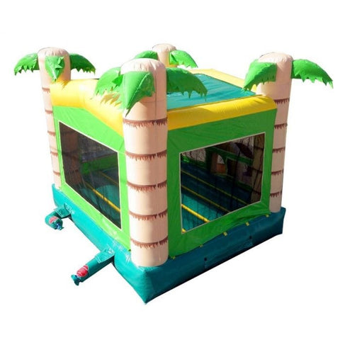 POGO Inflatable Bouncers 12'H Modular Tropical Inflatable Bounce House with Blower and Jungle Art Panel by POGO 1988 12'H Modular Tropical Bounce House with Blower and Jungle Art Panel