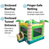 Image of POGO Inflatable Bouncers 12'H Modular Tropical Inflatable Bounce House with Blower and Jungle Art Panel by POGO 1988 12'H Modular Tropical Bounce House with Blower and Jungle Art Panel