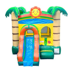 14.5'H Crossover Tropical Jungle Sun Water Slide Bounce House Combo with Blower and Pool by POGO