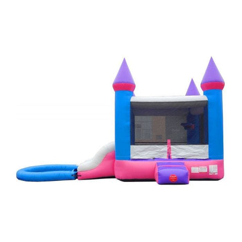 POGO Inflatable Bouncers 13.5'H Crossover Pink Dual Lane Bounce House Slide with Pool with Blower, Backyard Party Package by POGO 754972302715 5525 13.5'H Crossover Pink Dual Lane Bounce House Slide Pool BlowerBackyard