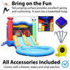 Image of POGO Inflatable Bouncers 13.5'H Crossover Sports Dual Lane Bounce House Slide with Pool with Blower, Backyard Party Package by POGO 754972302739 5512 13.5'H Crossover Sports Dual Lane Bounce House Slide Pool Backyard