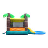 Image of POGO Inflatable Bouncers 13.5'H Crossover Tropical Dual Lane Bounce House Slide with Pool with Blower, Backyard Party Package by POGO 754972305945 5522 Crossover Rainbow Dual Lane Bounce House Slide Pool Backyard Party