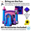 Image of POGO Inflatable Bouncers 14.5'H Crossover Pink Bounce House and Slide Combo with Blower, Backyard Party Package by POGO 754972311601 5526 14.5'H Crossover Pink Bounce House Slide Combo Blower Backyard Party
